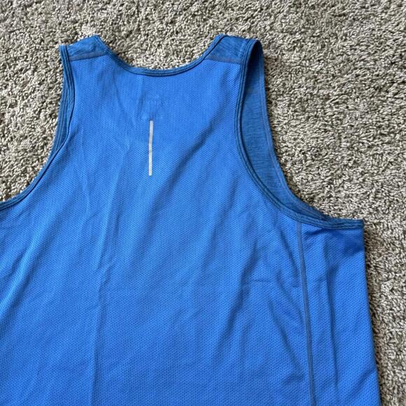 Nike Running Dri-Fit Men’s Blue Tank Top Size Large Sleeveless Dry Quick Sports - Picture 7 of 10